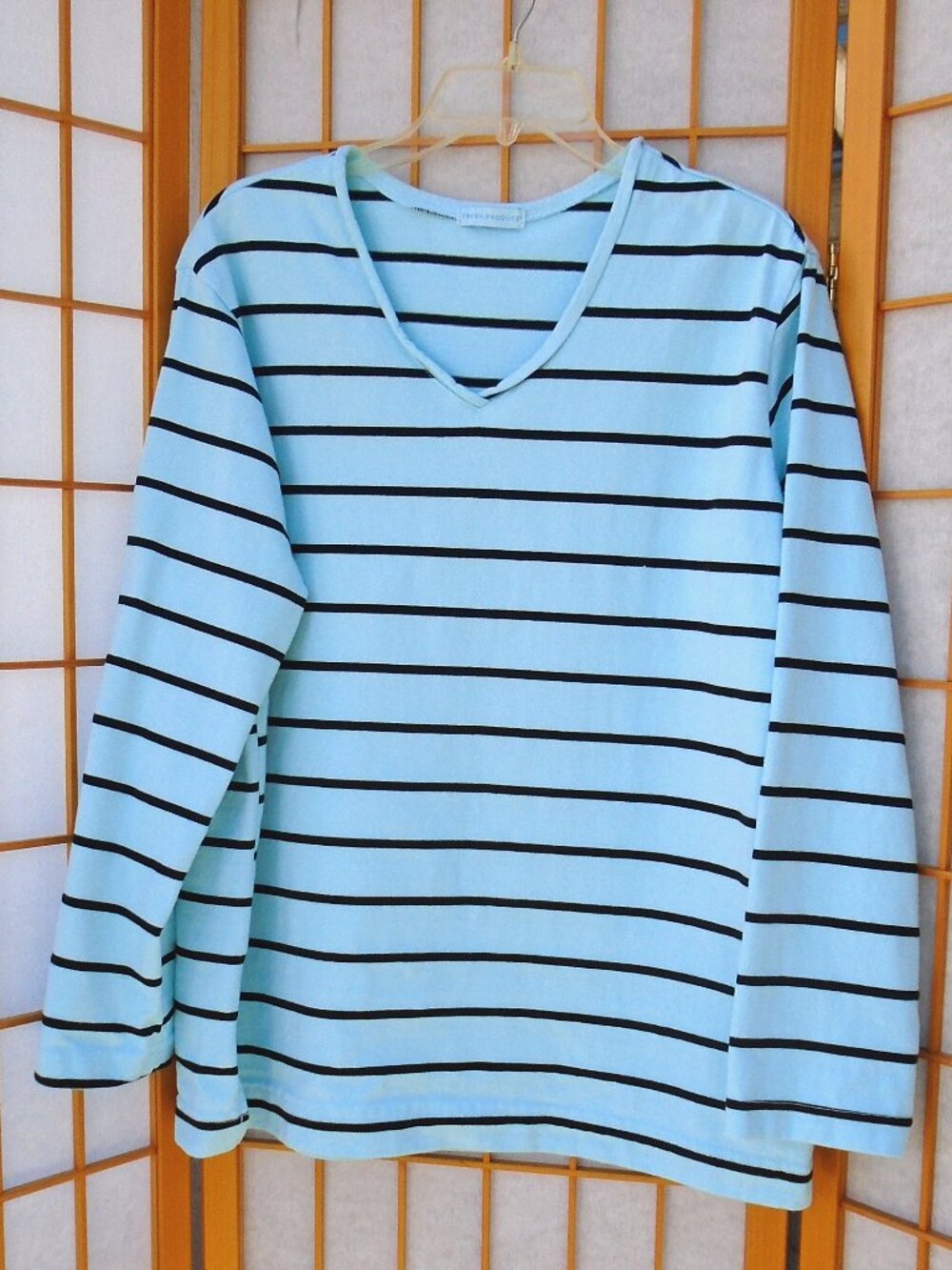 Surfline Jersey Tunic Swimming Pool blue V-neck top *EUC